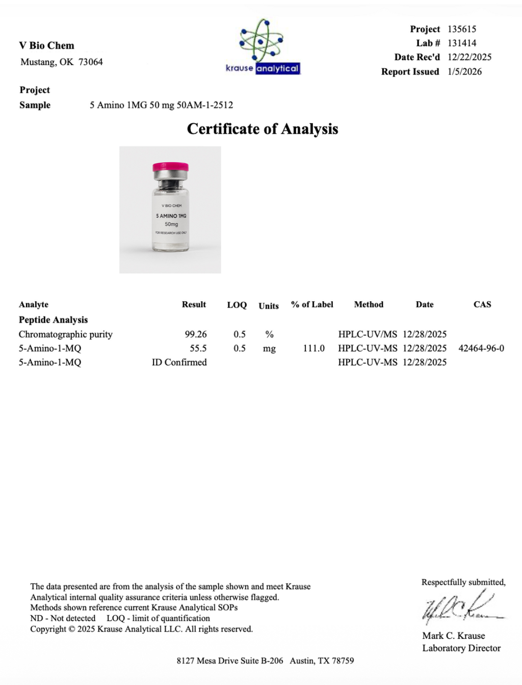5 Amino 1 mq 50mg (10 Vials)