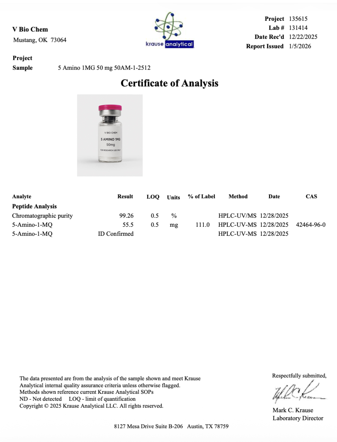5 Amino 1 mq 50mg (10 Vials)
