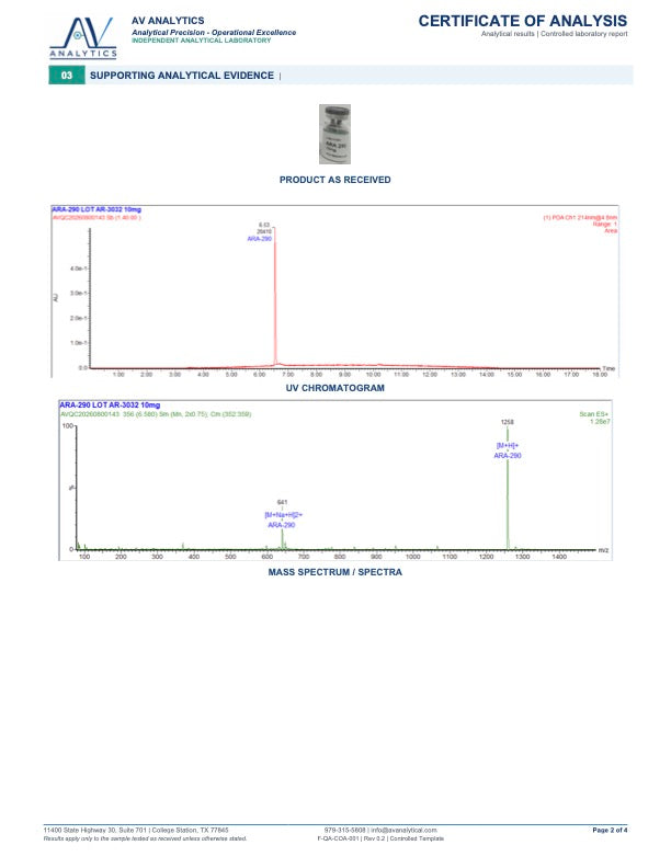 ARA-290 10mg (10 Vials)
