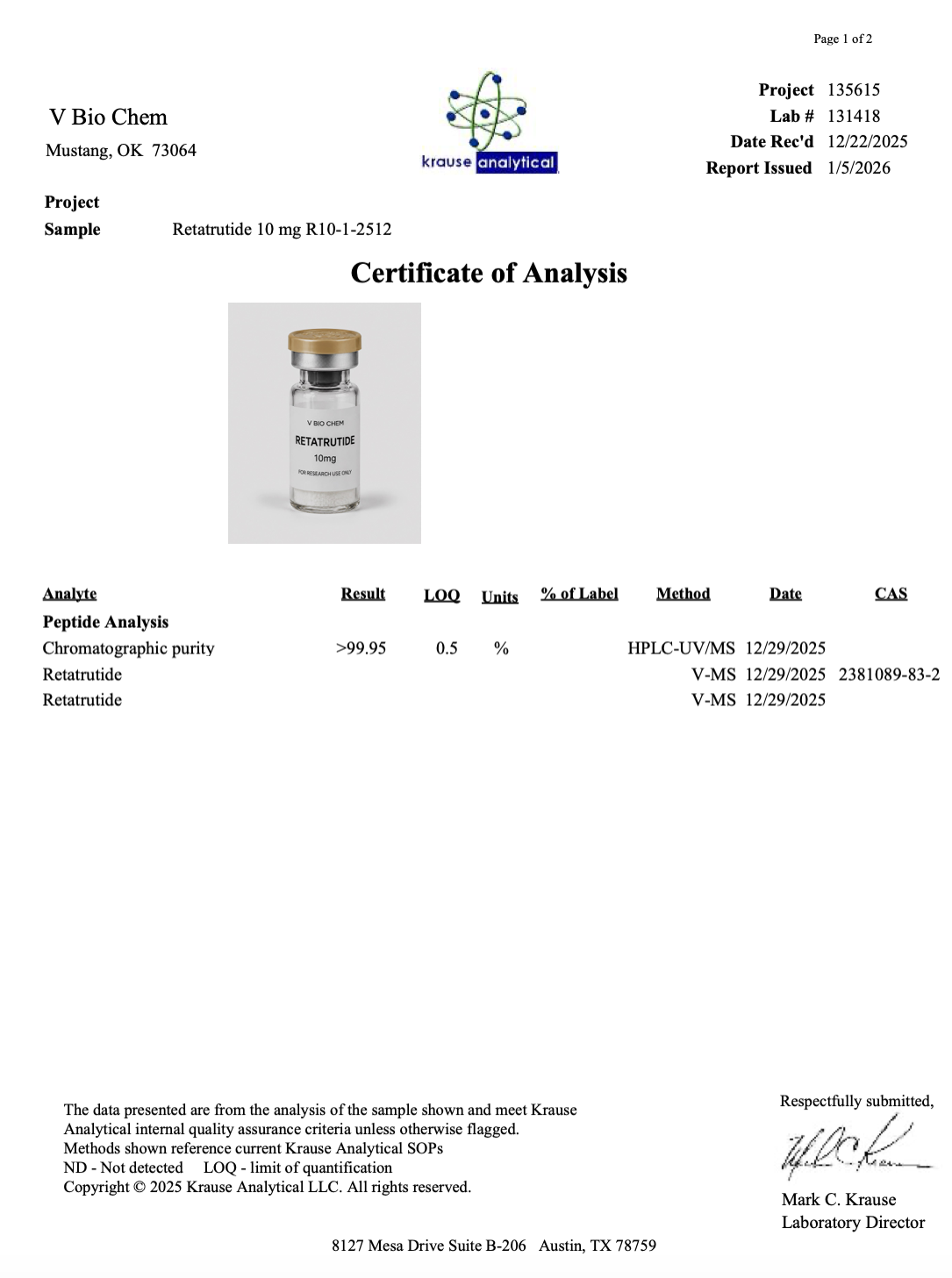 Reta GLP3 (10 Vials)