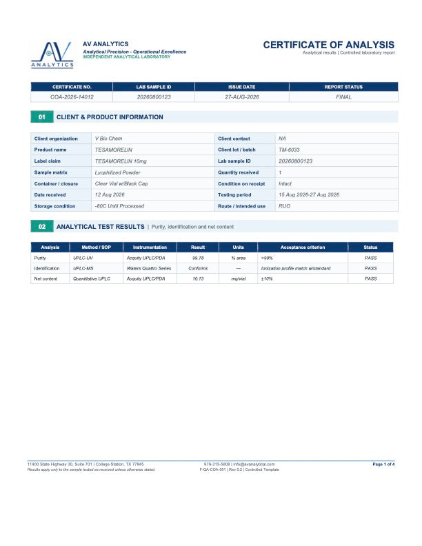Tesamorelin (10 Vials)